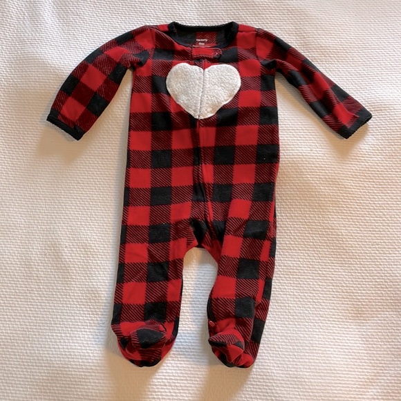 Carter’s Fleece Footed PJs Size 9 Months - Picture 5 of 7